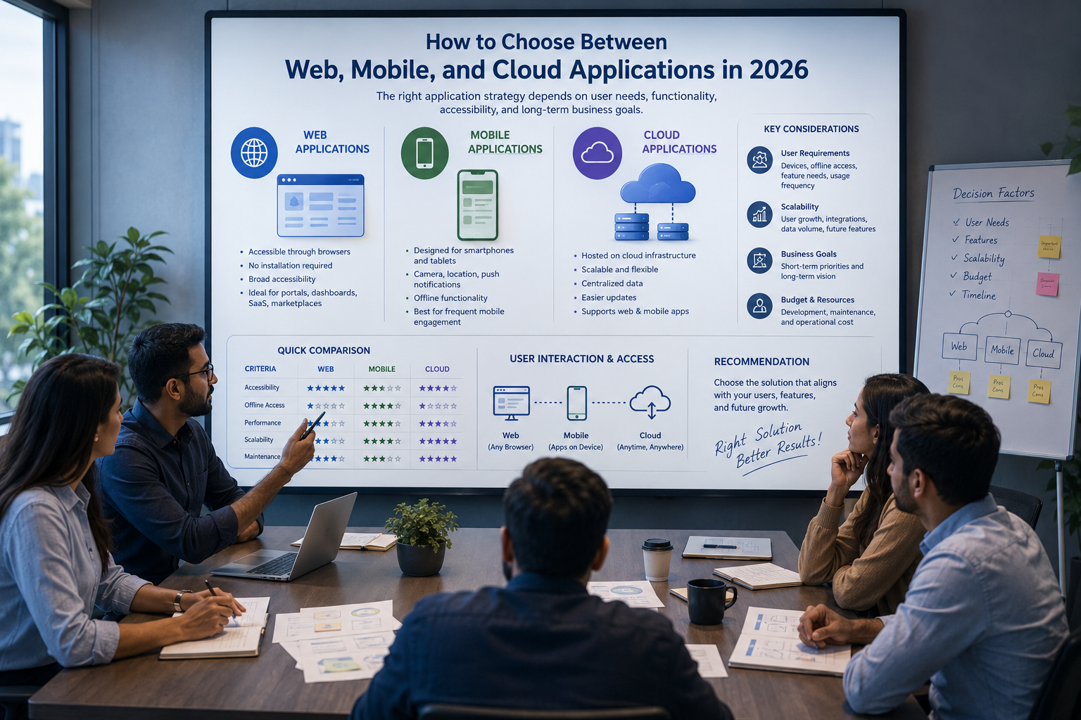 How to Choose Between Web, Mobile, and Cloud Applications in 2026